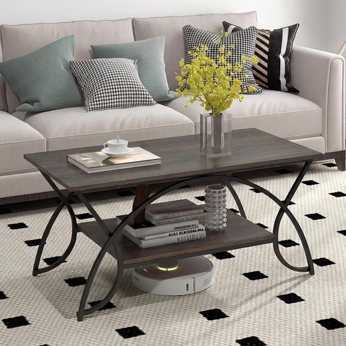 Tier coffee table - coffee, with