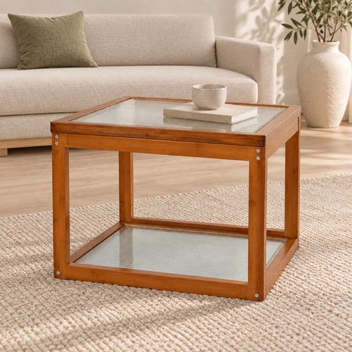 Small square coffee table with - coffee,
